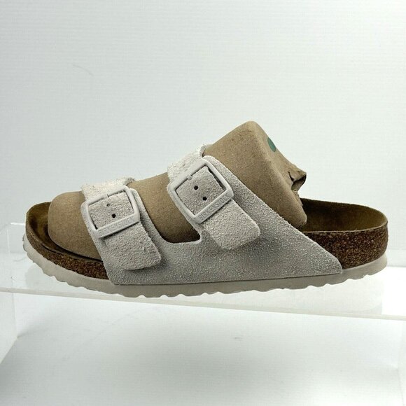 Birkenstock Arizona Womens Sz 36 US 5-5.5 NARROW Antique White Suede Sandals - Picture 5 of 16